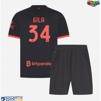 Otroški Nogometni dresi AC Milan Mario Gila #34 Tretji 2026-27 Kratek Rokav (+ Kratke hlače)